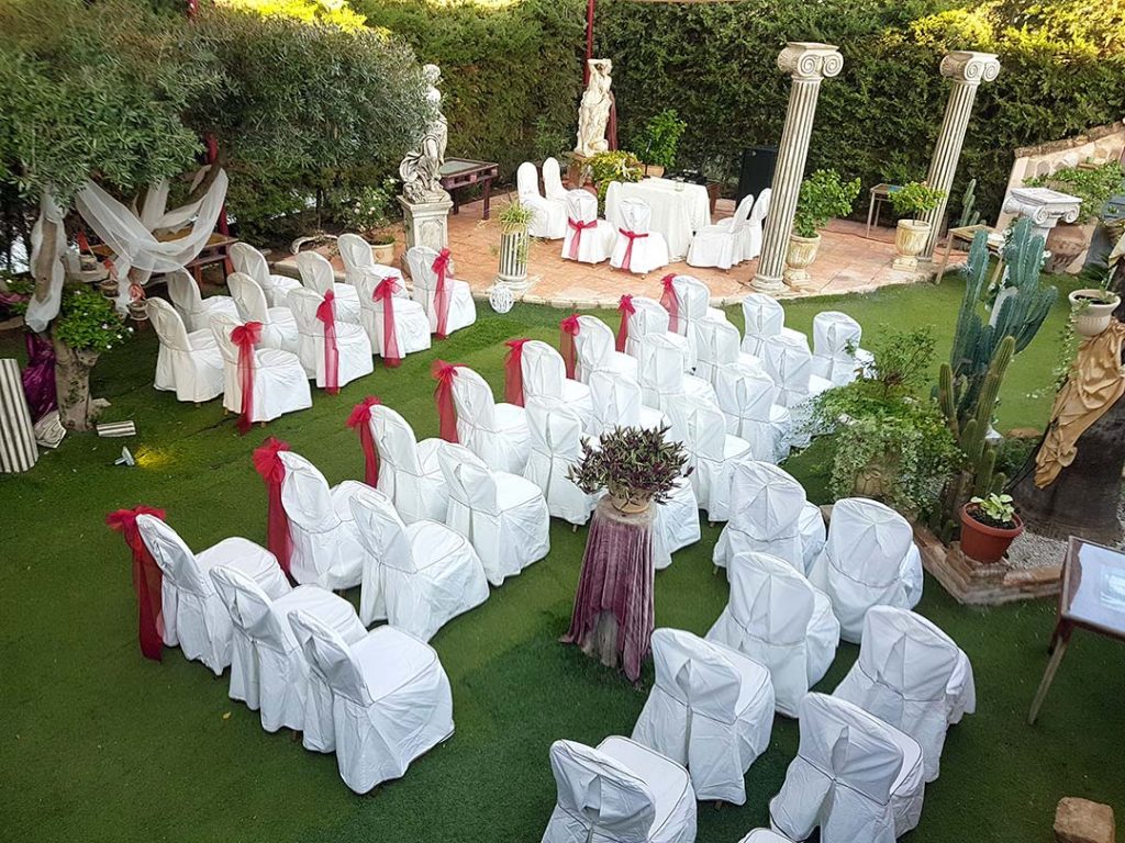 Ceremonia de bodas en Murcia huerta en el Jardín Romano de Rincón de Alfonso